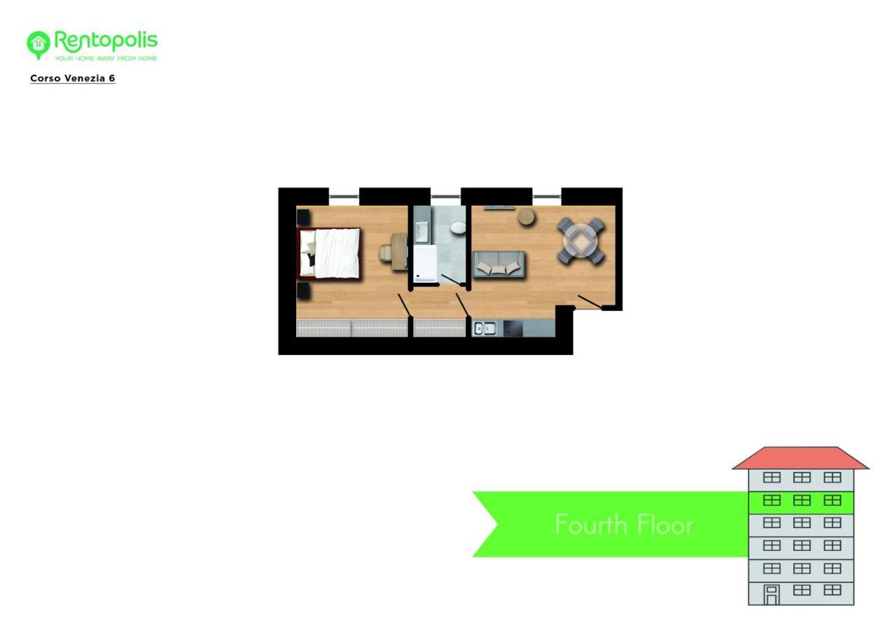 מילאנו Elegant Apartment Near Brera Area מראה חיצוני תמונה